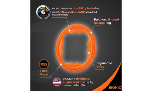 Bionic Toss N Tug Turbo Pet Toy - Orange