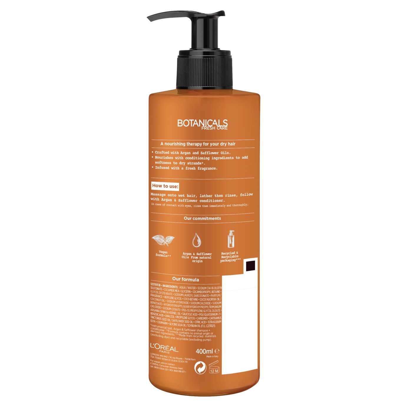 Botanicals Safflower Nourishing Shampoo 400ml Review