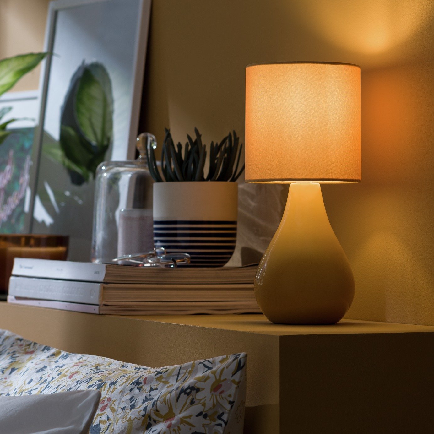 Argos Home Ceramic Table Lamp - Mustard