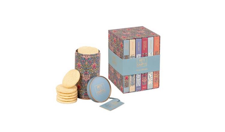 Arts & Crafts Tea Library & Shortbread Biscuit Tin Bundle