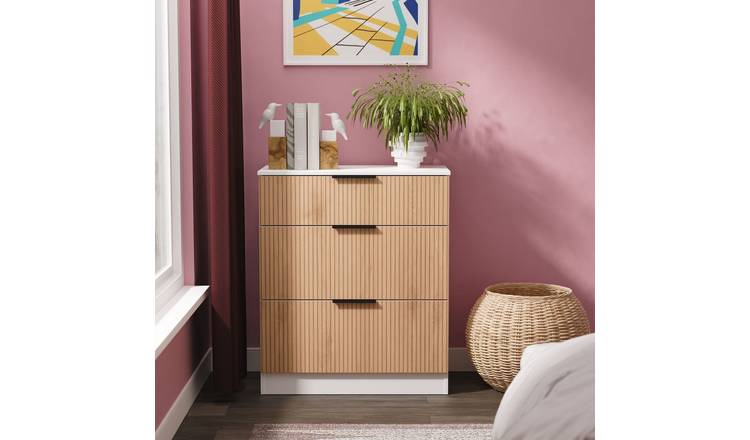 Welcome Tofino 3 Drawer Chest - White & Oak