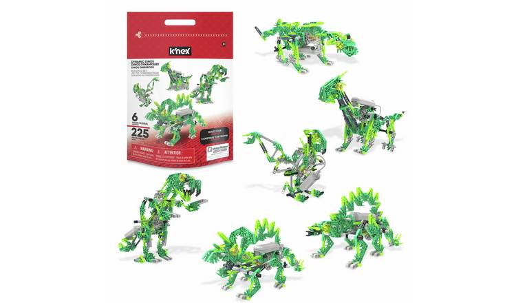 K'nex Dynamic Dinos 225 Pieces 6 Model Building Set