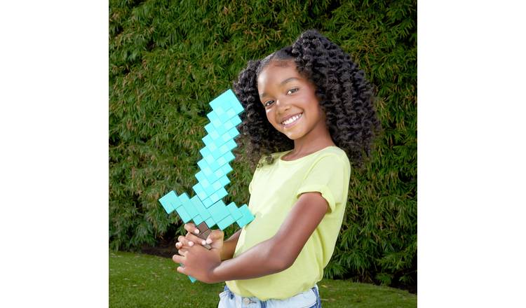 Minecraft Diamond Sword Battle Toy, Kid-Sized for Role-Play