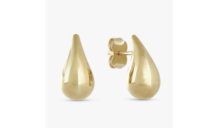 Revere 9ct Yellow Gold Tear Drop Stud Earrings