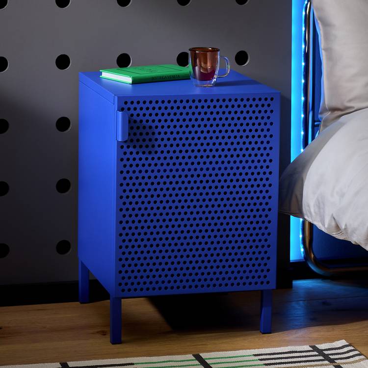 Habitat Landan 1 Door Bedside Table - Blue 0