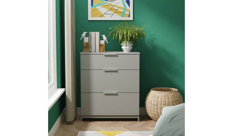 Welcome Orillia 3 Drawer Chest - Grey