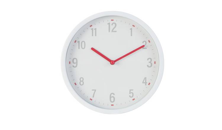 Buy Argos Home Plastic Wall Clock White Clocks Argos