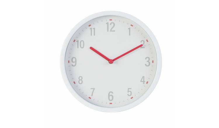 Argos Home Plastic Wall Clock - White