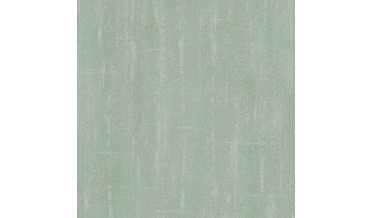 Grandeco Cave Distressed Plaster Blown Vinyl Textured Wallpaper - Green