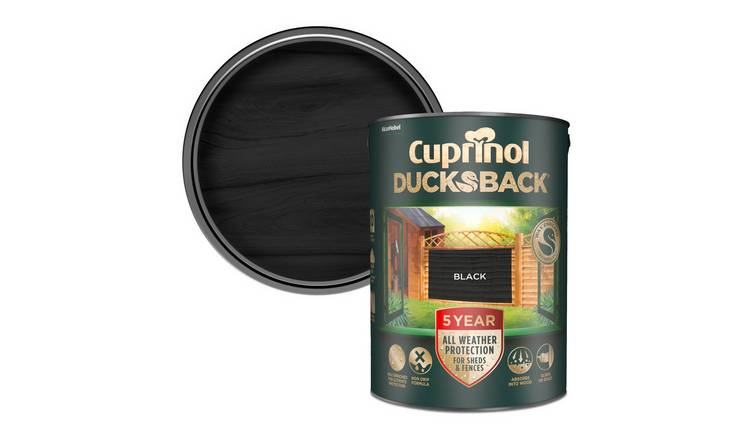 Cuprinol Ducksback Wood Paint-Black-5L