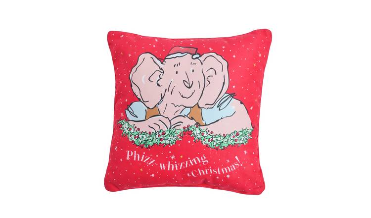 The BFG Cushion - Red & Cream - 40x40cm