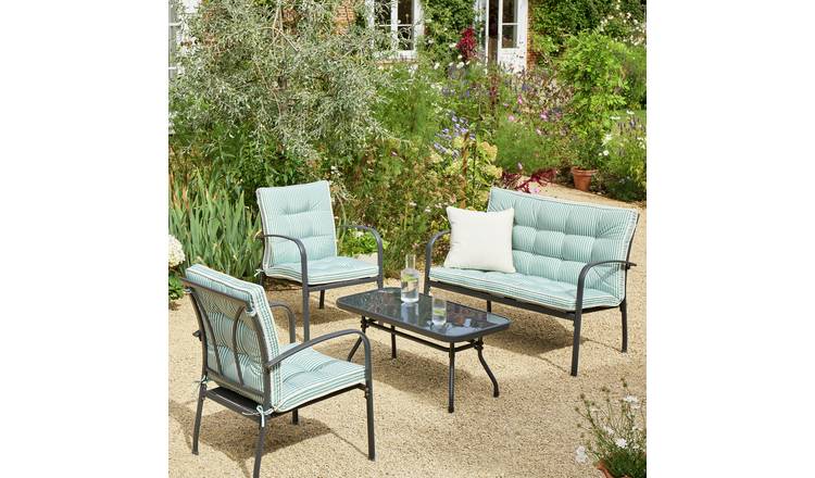 Argos Home Classic 4 Seater Garden Sofa Set - Metal