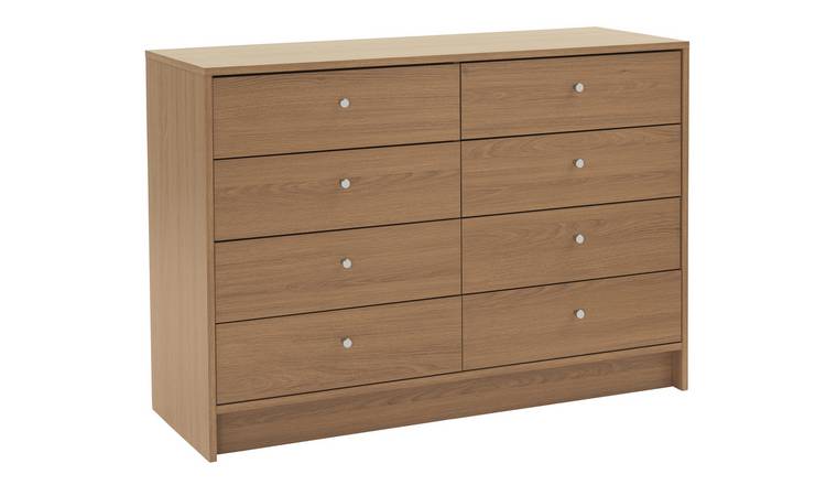 Oak look deals chest of drawers