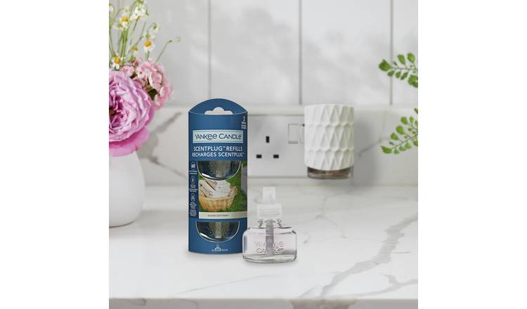 Yankee Candle 2 x 18ml Plug In Diffuser Refill-Clean Cotton