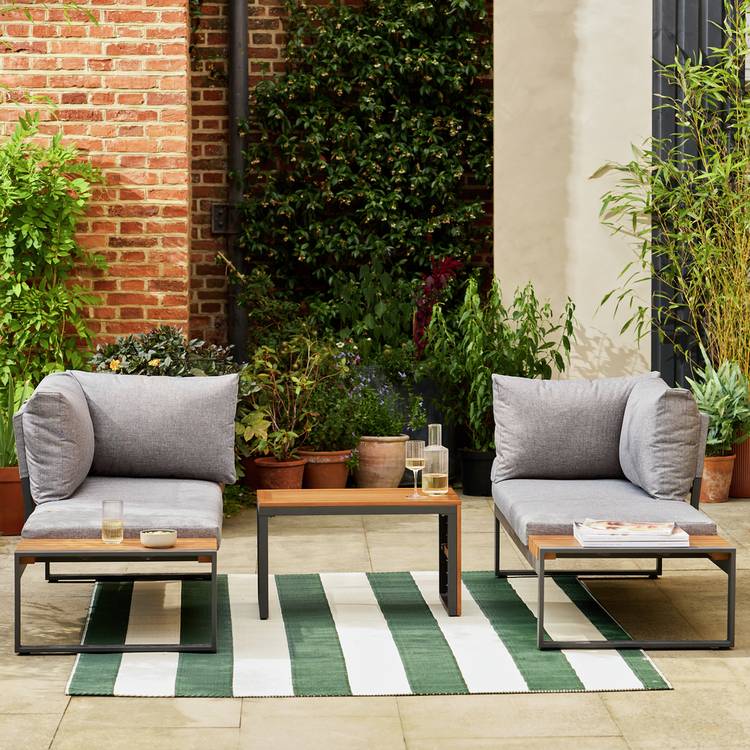 Habitat Multi Way Garden Modular 4 Seater Sofa Set - Grey 0