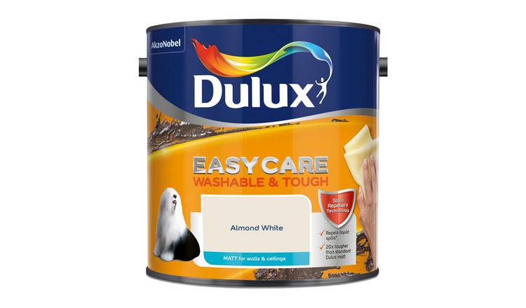 Dulux Easycare W&T Matt Paint Almond White - 2.5L