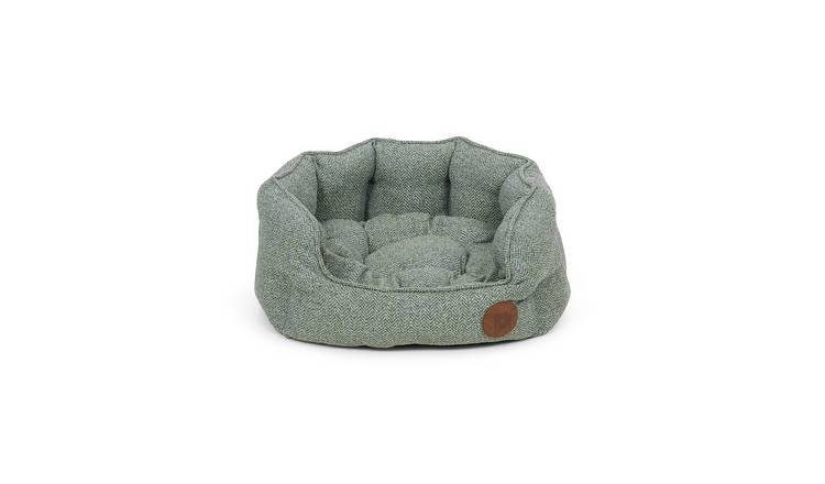 Petface Sage Herringbone Oval Dog Bed - Small
