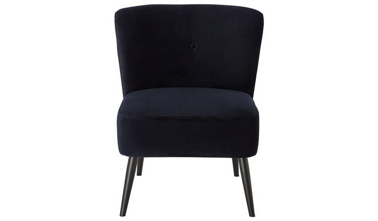 Habitat Merlot Velvet Accent Chair - Blue