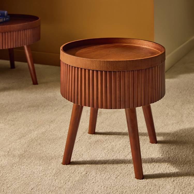 Habitat Agnes Side Table - Walnut 0