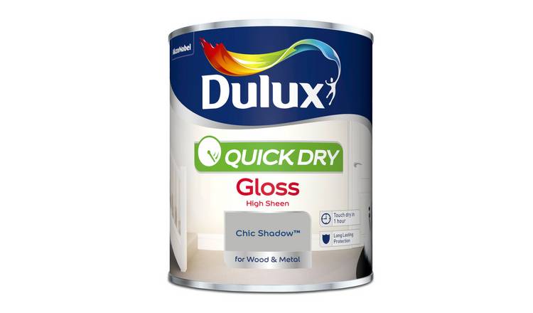 Dulux Quick Dry Gloss Paint Chic Shadow - 750ml