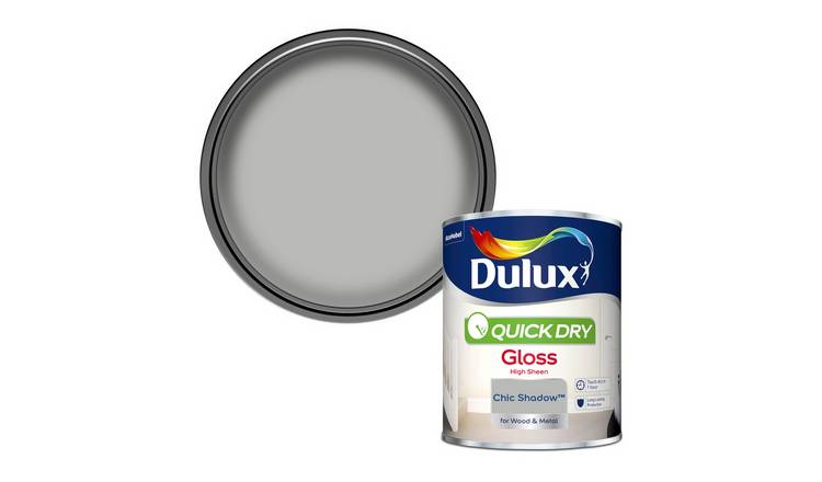 Dulux Quick Dry Gloss Paint Chic Shadow - 750ml