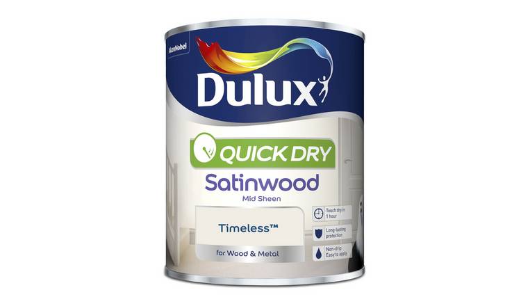 Dulux Quick Dry Satinwood Paint Timeless - 750ml