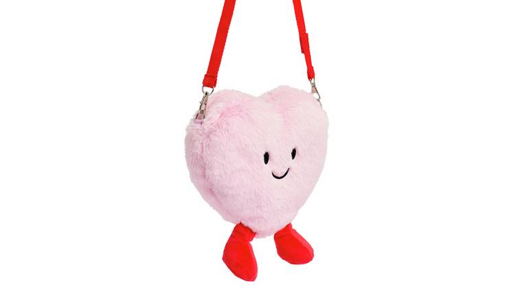 Argos Home Pink Heart Plush Bag