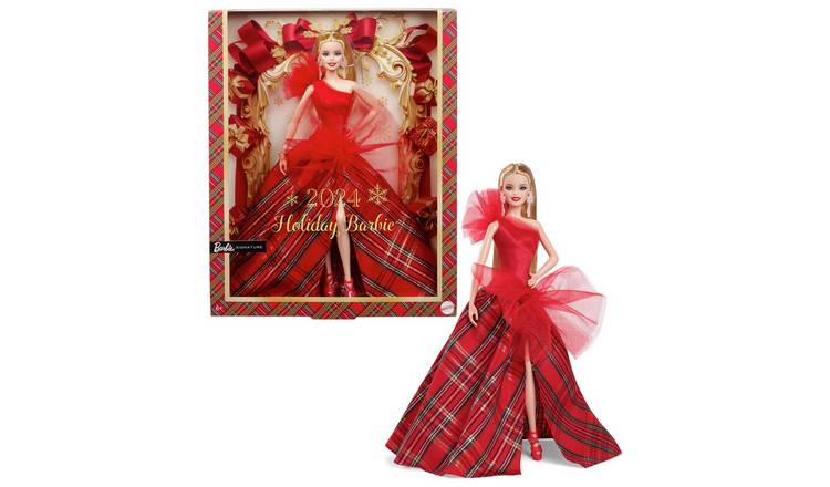 2024 Signature Barbie Doll with Seasonal Plaid Gown - 33cm 