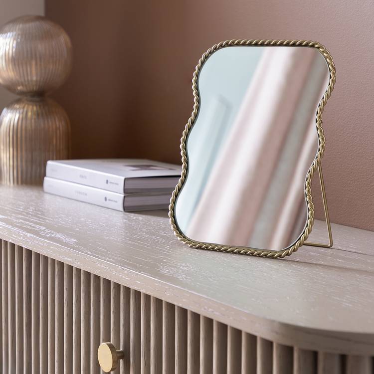 Habitat Gold Rope Twist Dressing Table Mirror - 21x16cm 0