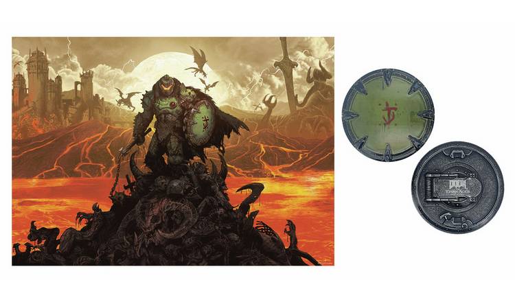 DOOM The Dark Ages Shield Saw Medallion & Art Card Pre-Order