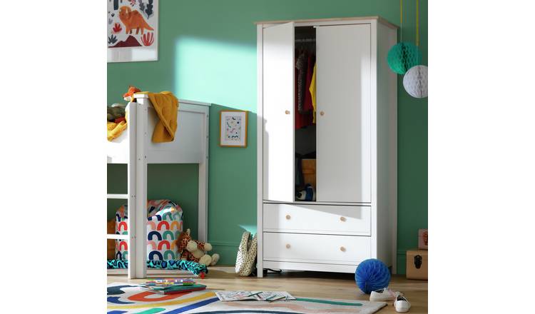 Buy Argos Home Brooklyn 2 Door 2 Drawer Wardrobe White And Oak Kids Wardrobes Argos