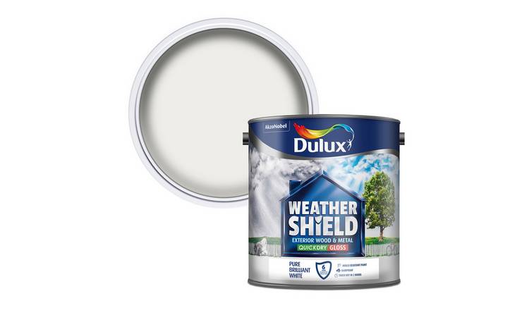Dulux Weathershield Quick Dry Gloss Paint 2.5L - White