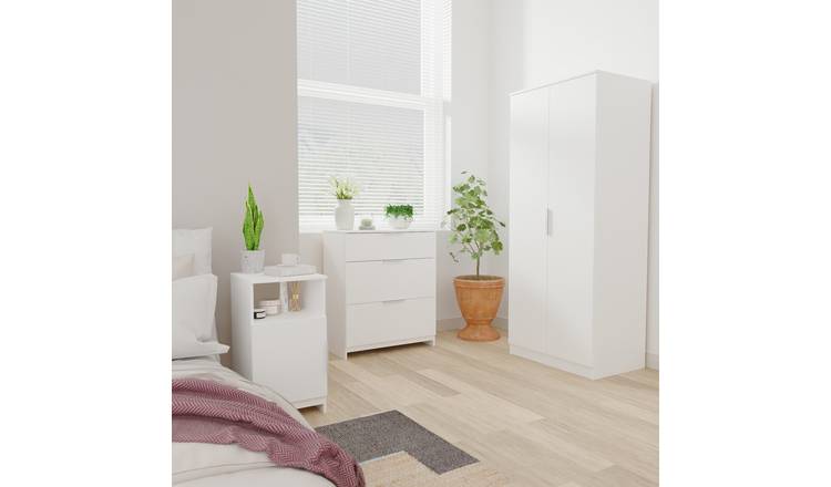 Welcome Orillia 3 Piece 2 Door Wardrobe Set - White