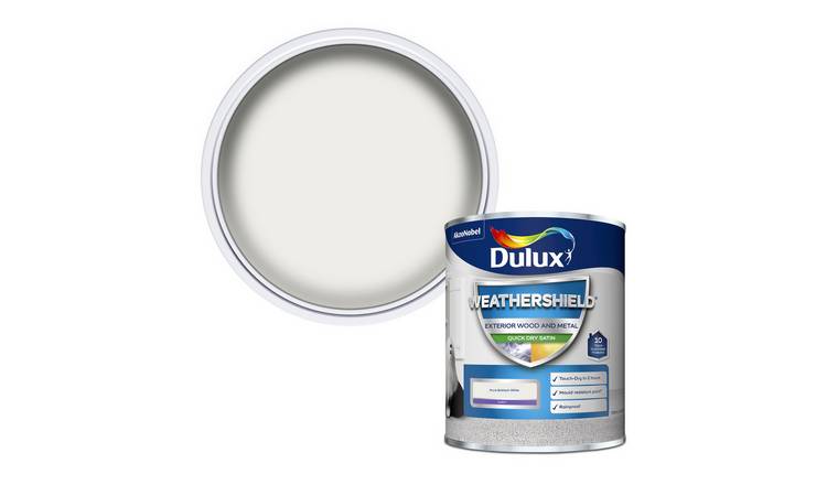 Dulux Weathershield Quick Dry Satin Paint 750ml - White