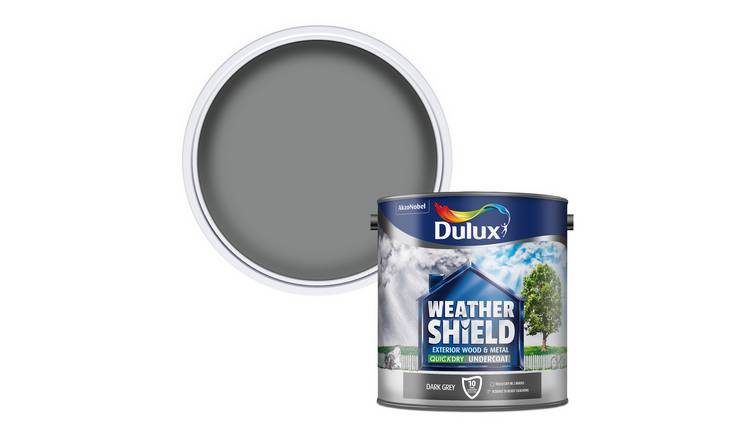 Dulux Weathershield Quick Dry Matt Paint 2.5L - Dark Grey