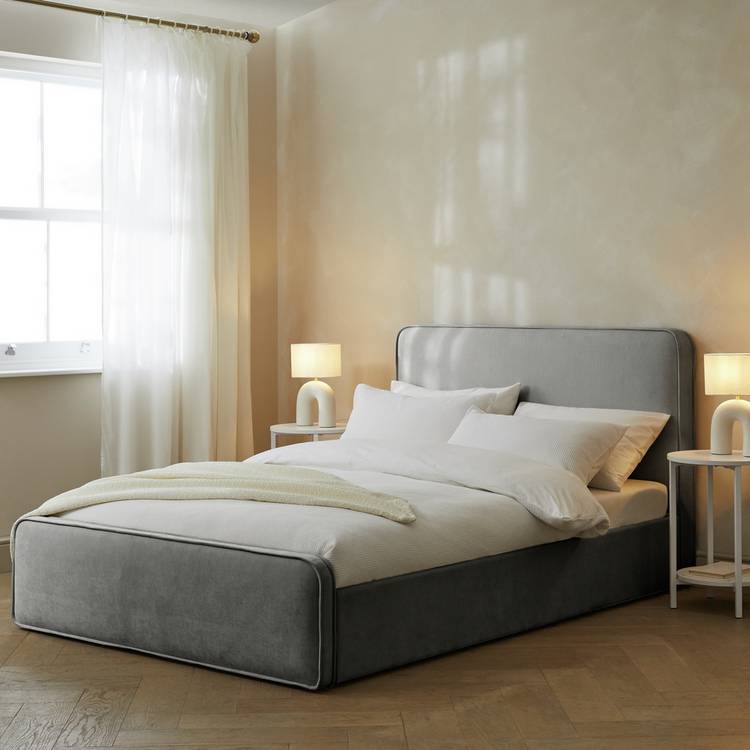 Habitat Ruxley Double Drawer Storage Bed Frame - Grey 0