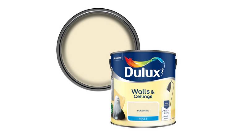 Dulux Walls & Ceilings Matt Daffodil White - 2.5L