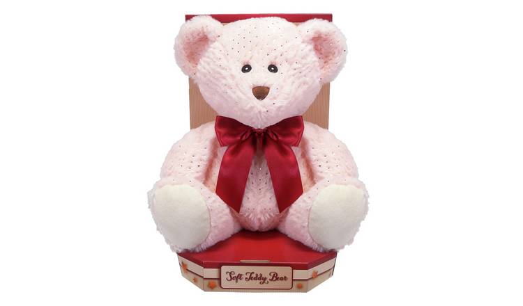 Buy 10inch Bear Soft Toy Pink Teddy bears and soft toys Argos