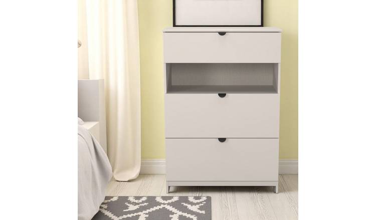 Welcome Canmore 3 Drawer Chest With Shelf - White