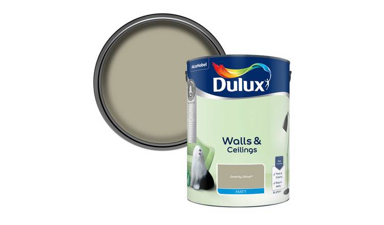 Dulux Walls & Ceilings Matt Overtly Olive - 5L