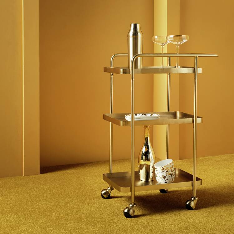 Habitat 60 Gold Edit Drinks Trolley 0