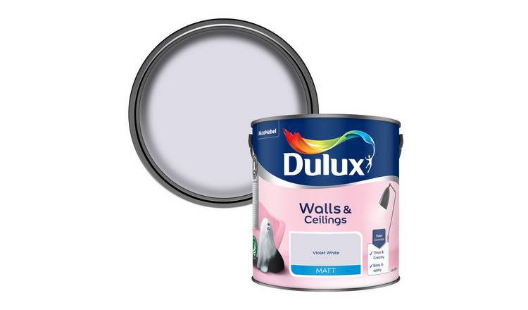 Dulux Walls & Ceilings Matt Violet White – 2.5L
