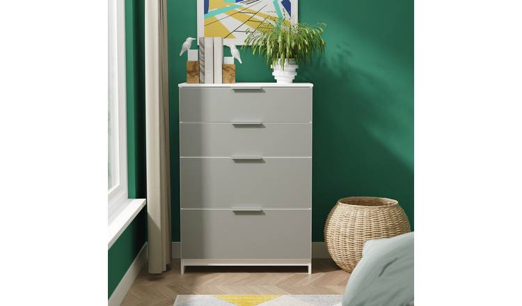 Welcome Orillia 4 Drawer Chest - White & Grey