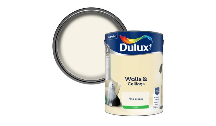 Dulux Walls & Ceilings Silk Paint Fine Cream - 5L