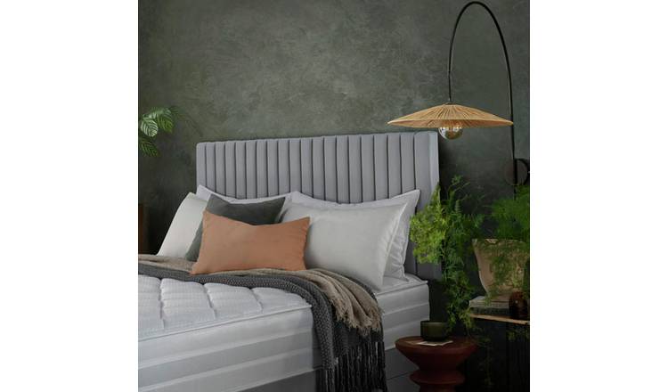 Silentnight Dusk Fabric Kingsize Headboard - Light Grey