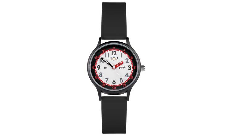 Limit Time Teacher White Dial Black Silicone Strap Watch