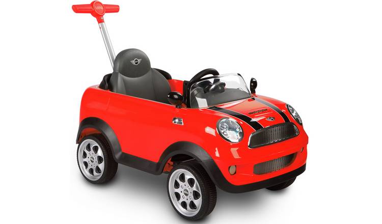 Rollplay Mini Cooper Push Car with Parental Handle - Red