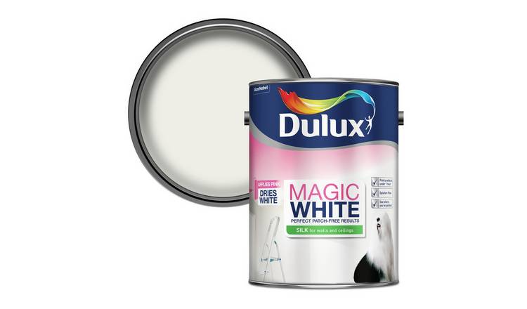 Dulux Walls & Ceilings Silk Paint Magic White - 5L