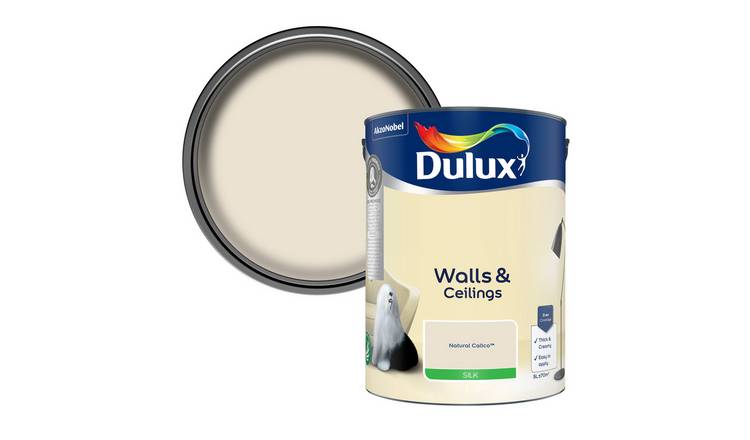 Dulux Walls & Ceilings Silk Paint Natural Calico - 5L