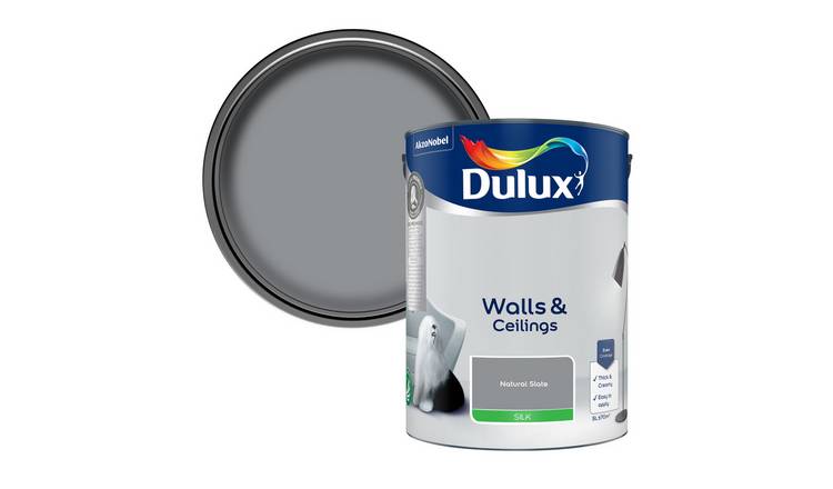 Dulux Walls & Ceilings Silk Paint Natural Slate - 5L